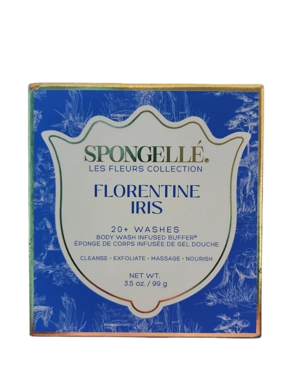 Spongelle Florentine Iris Body Wash Infused Buffer, NIB